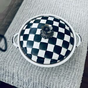 Beautiful McKenzie Child pots with lid, only used it as a decorative item!